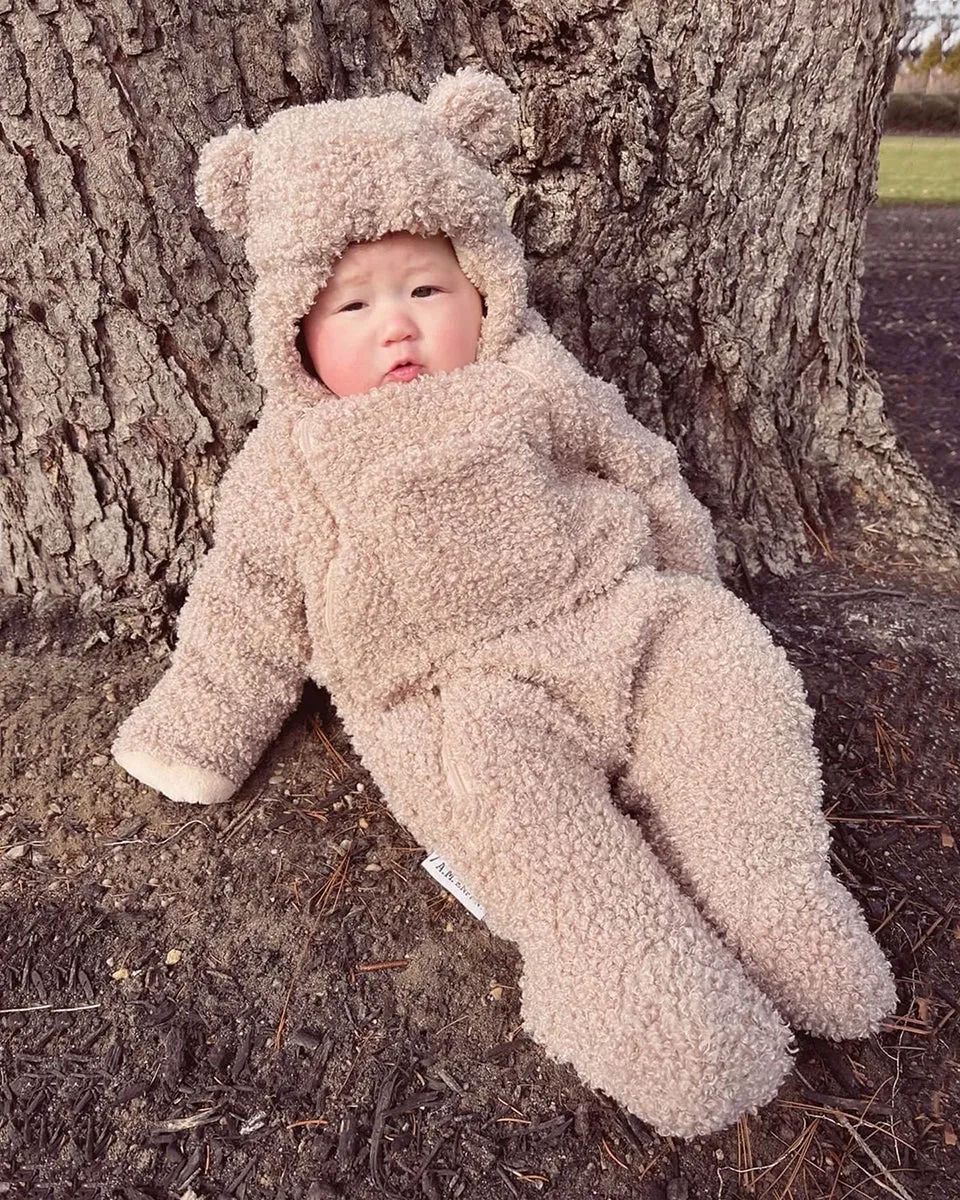 7 A.M. Enfant Jumpsuit - Teddy - Oatmeal (3-6M)