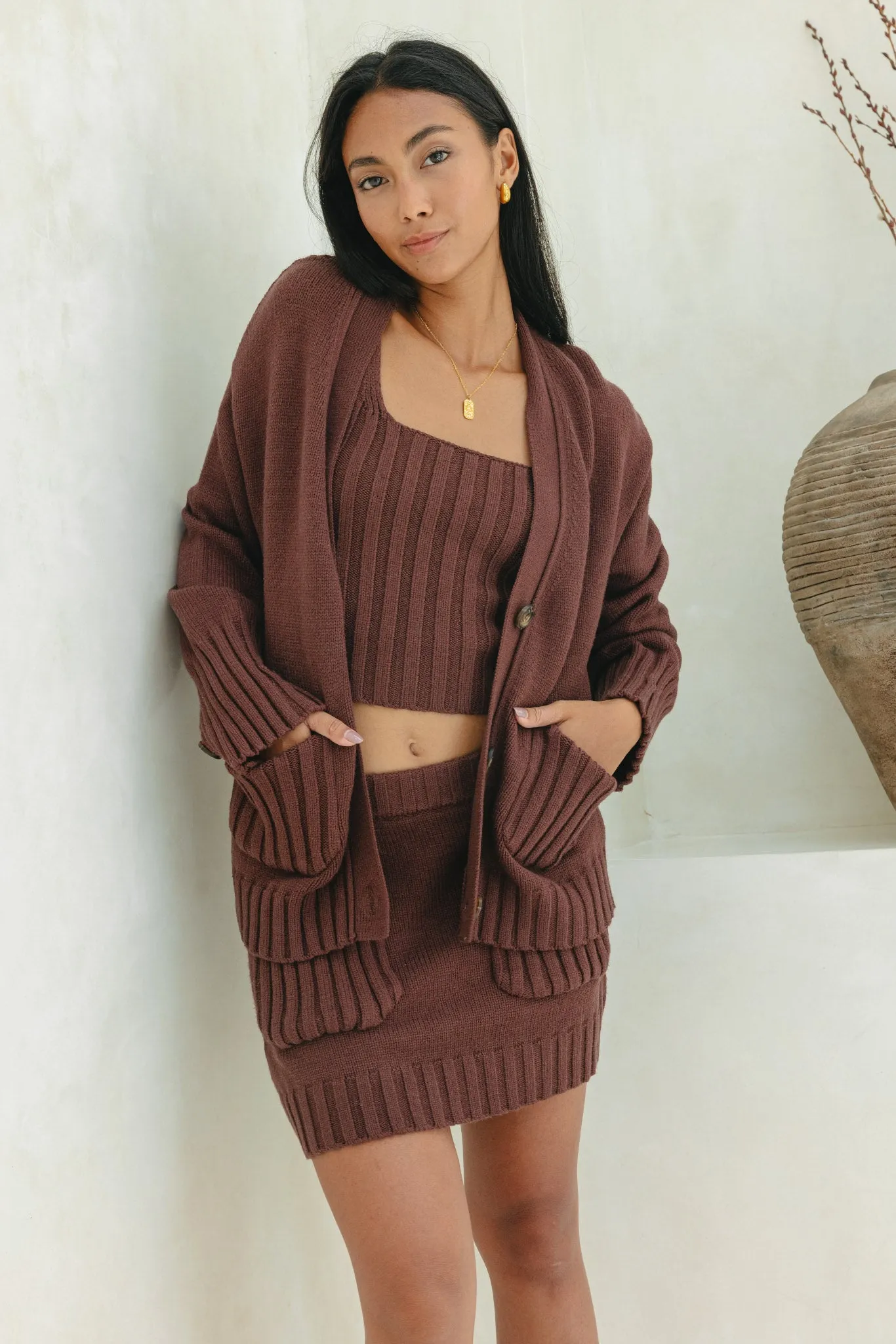 Alice Brown Knit Top