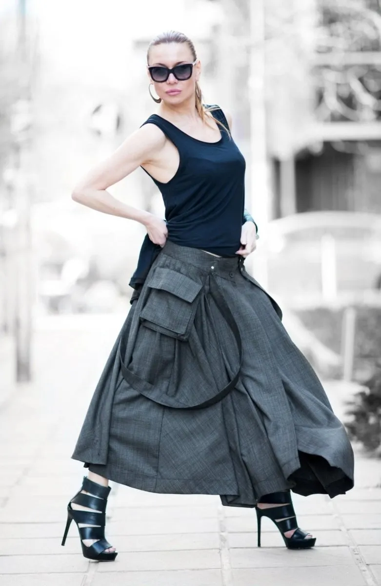 Asymmetrical Long Skirt ZEFIRA