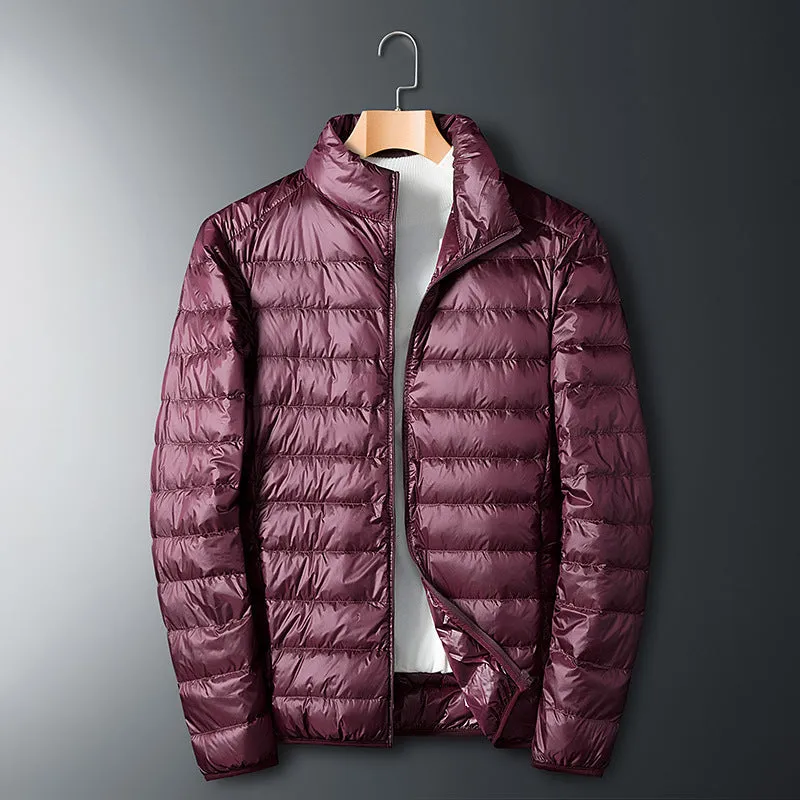 Autumn And Winter Men's Stand Collar Lightweight Down Jacket