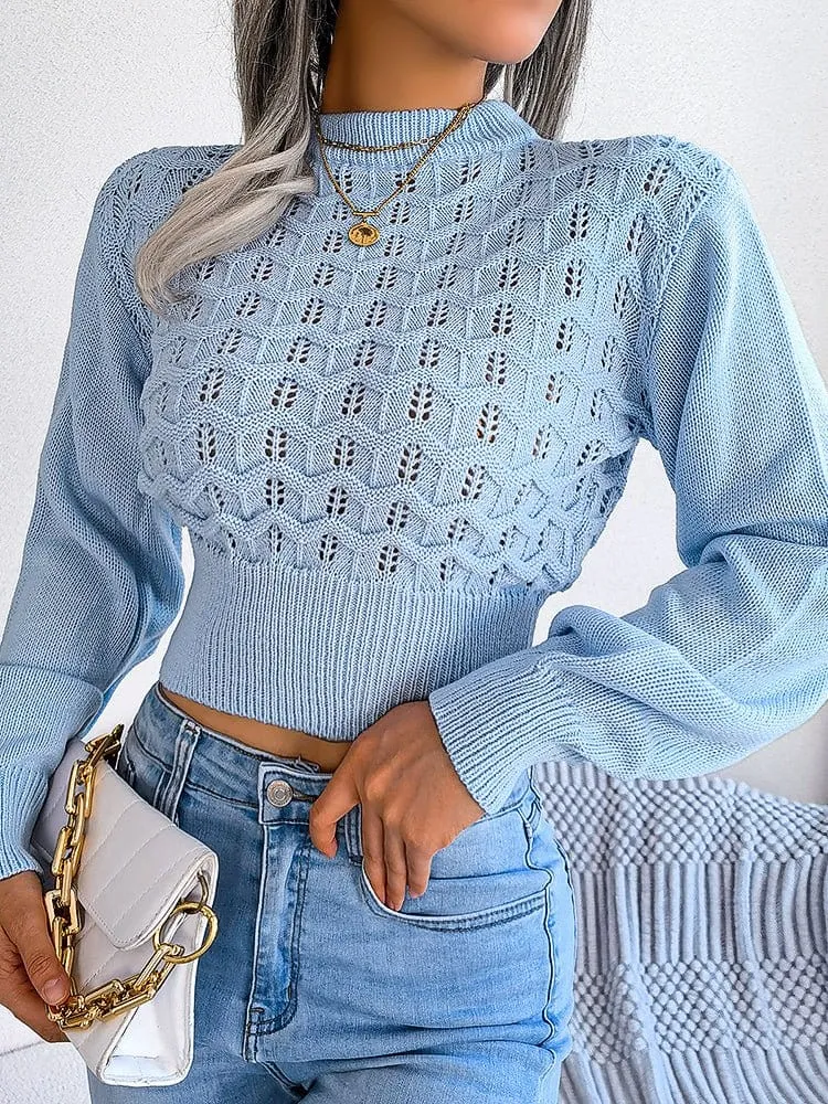 Balloon Sleeve Knit Pullover