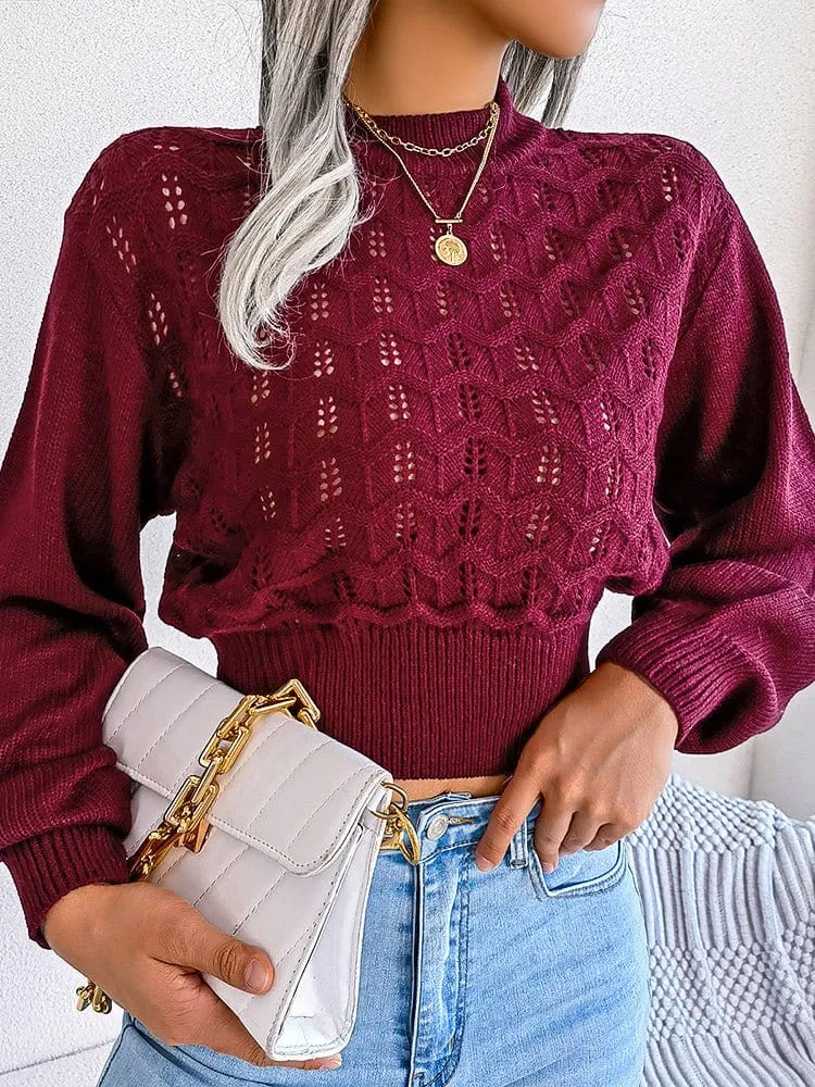 Balloon Sleeve Knit Pullover