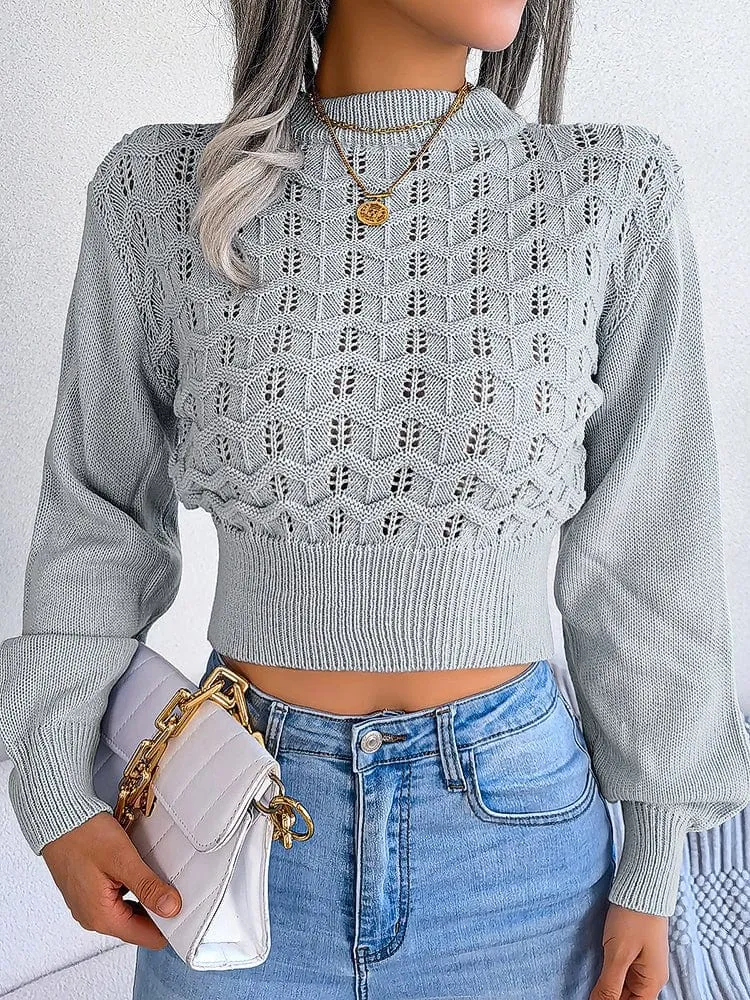 Balloon Sleeve Knit Pullover