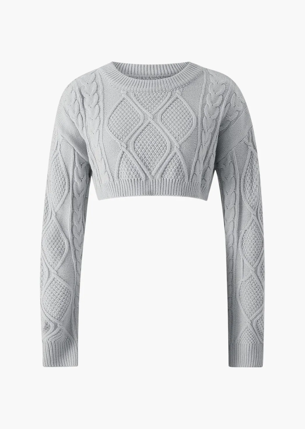 Cable Knit Cropped Sweater