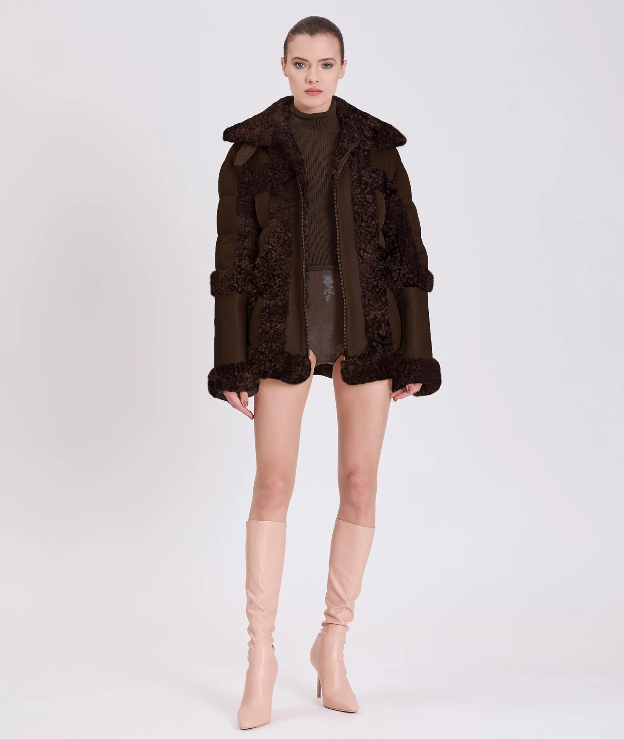 CALISTA CASHMERE | CASHMERE SHEARLING JACKET