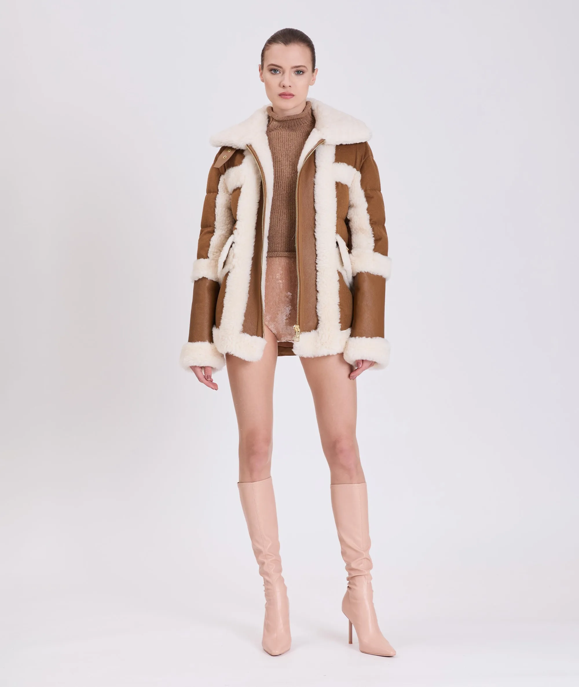 CALISTA CASHMERE | CASHMERE SHEARLING JACKET