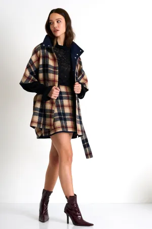 Cape-Style Wool Coat - 52376-73-960