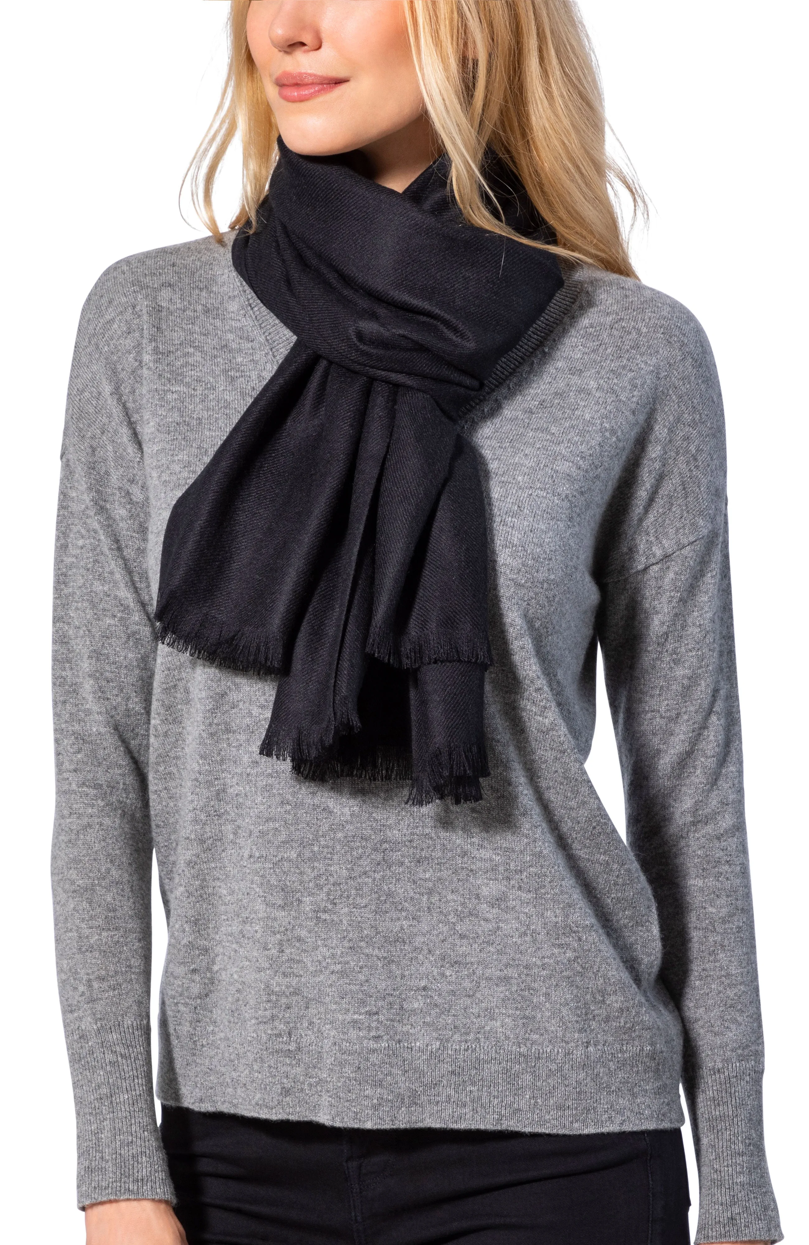 CASHMERE BLEND SOLID WRAP