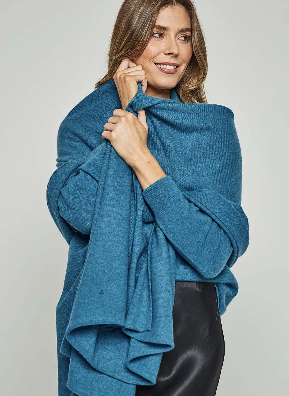 Cashmere Travel Wrap - Teal