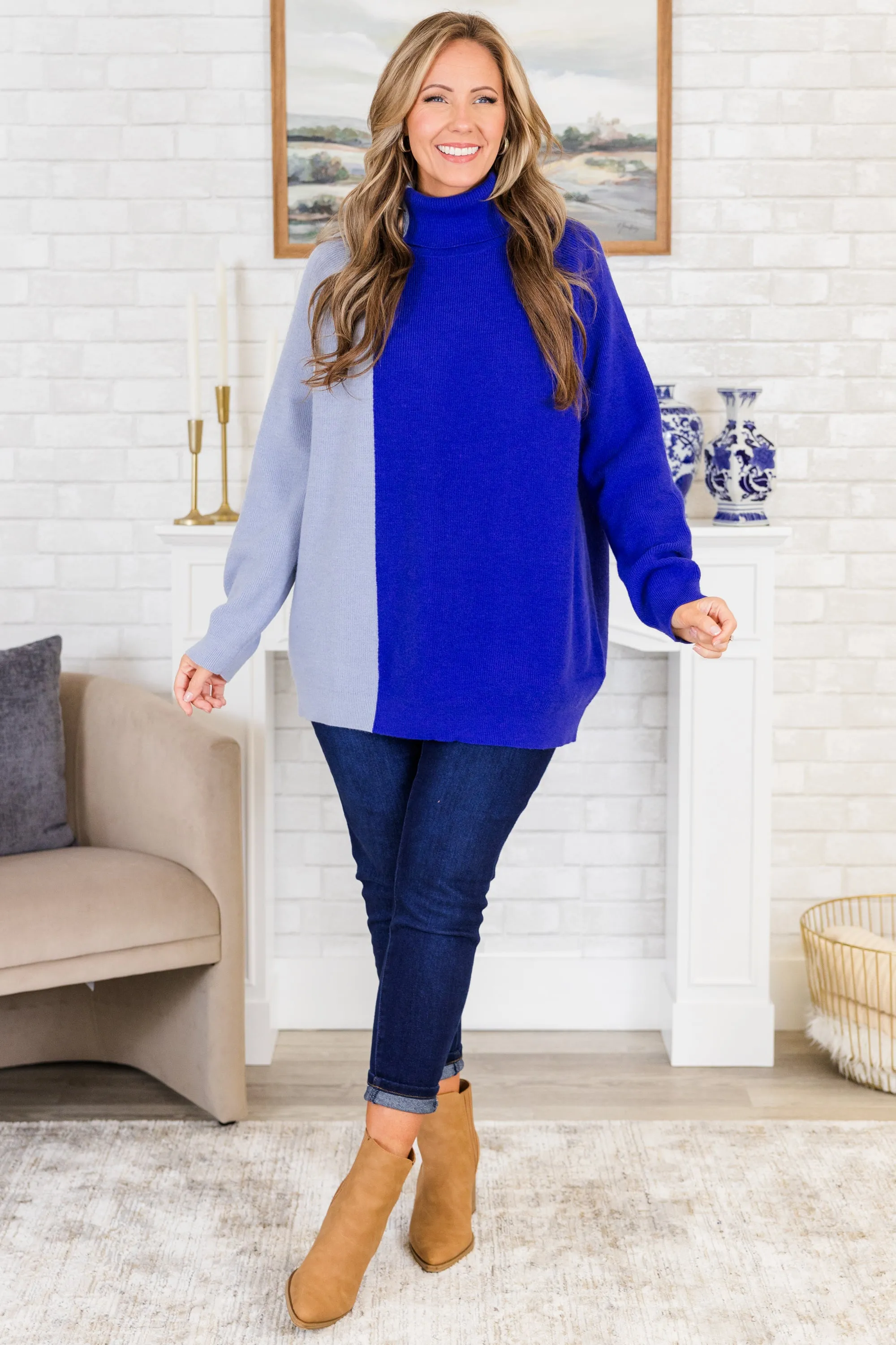 Chic Mindset Sweater, Royal