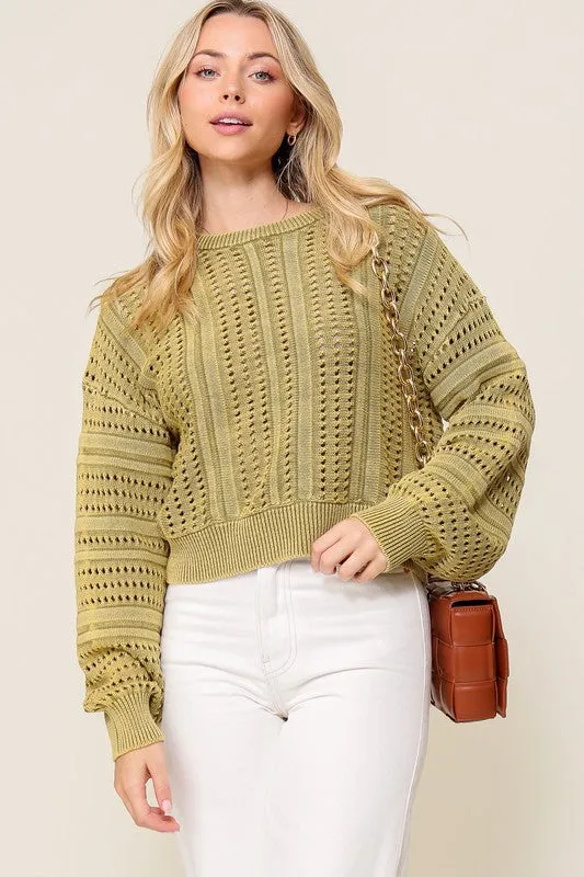 Chill Days Long Sleeve Round Neck Sweater