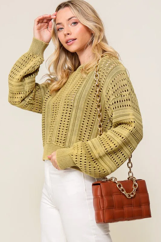 Chill Days Long Sleeve Round Neck Sweater