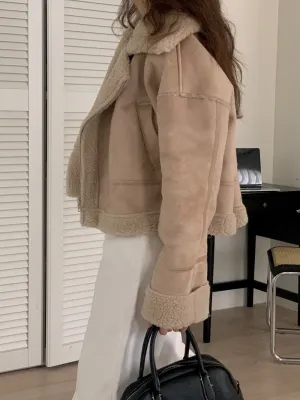 Cropped Shearling Jacket