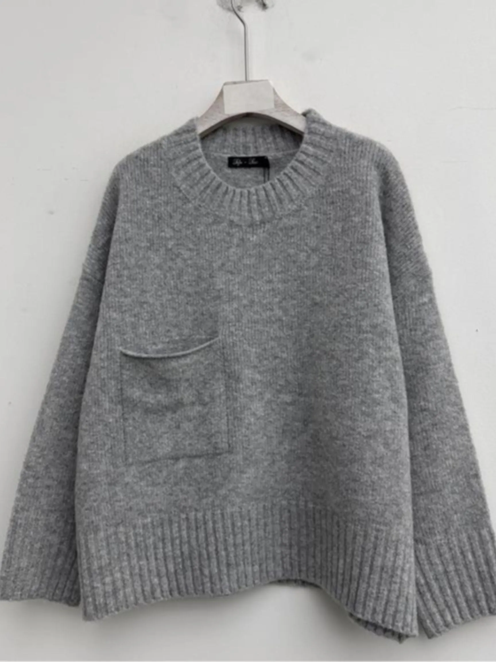 Eco Crewneck Sweater W/ Pocket