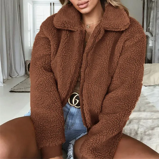 Fluffy Faux Fur Teddy Coat (4 colors)