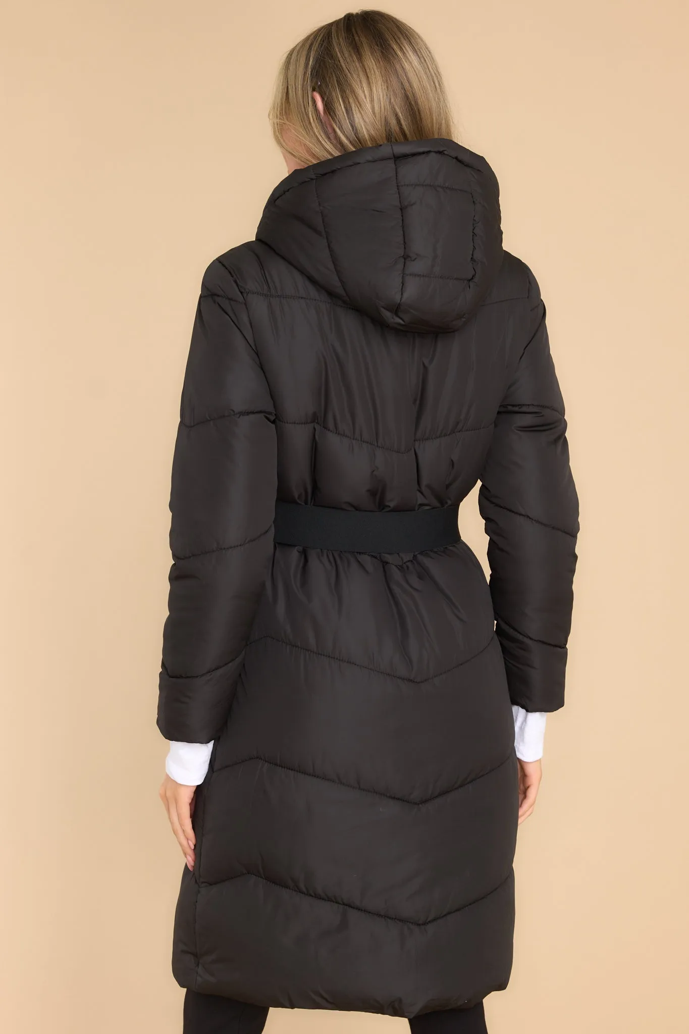 Frozen Fantasies Black Puffer Coat