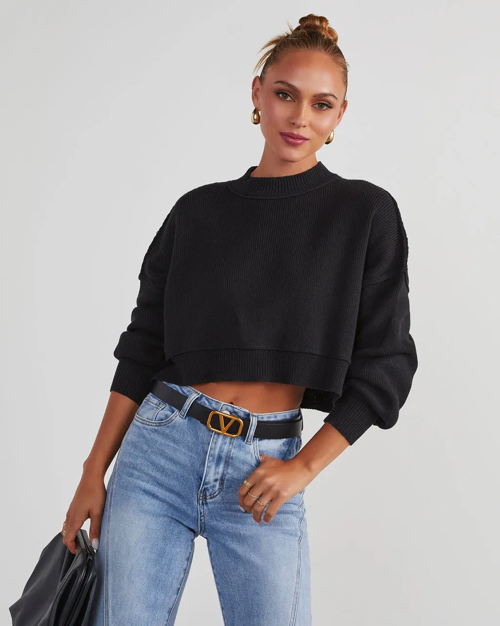 Girls Day Out Cropped Pullover Sweater