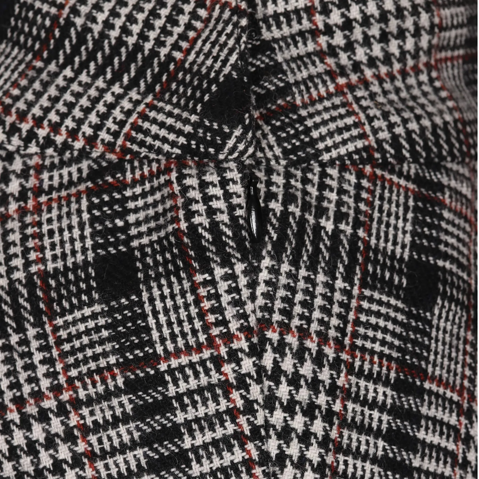 Hand Crafted Wool Blend Houndstooth Skirt - Jaipur Chic in Houndstooth | NOVICA