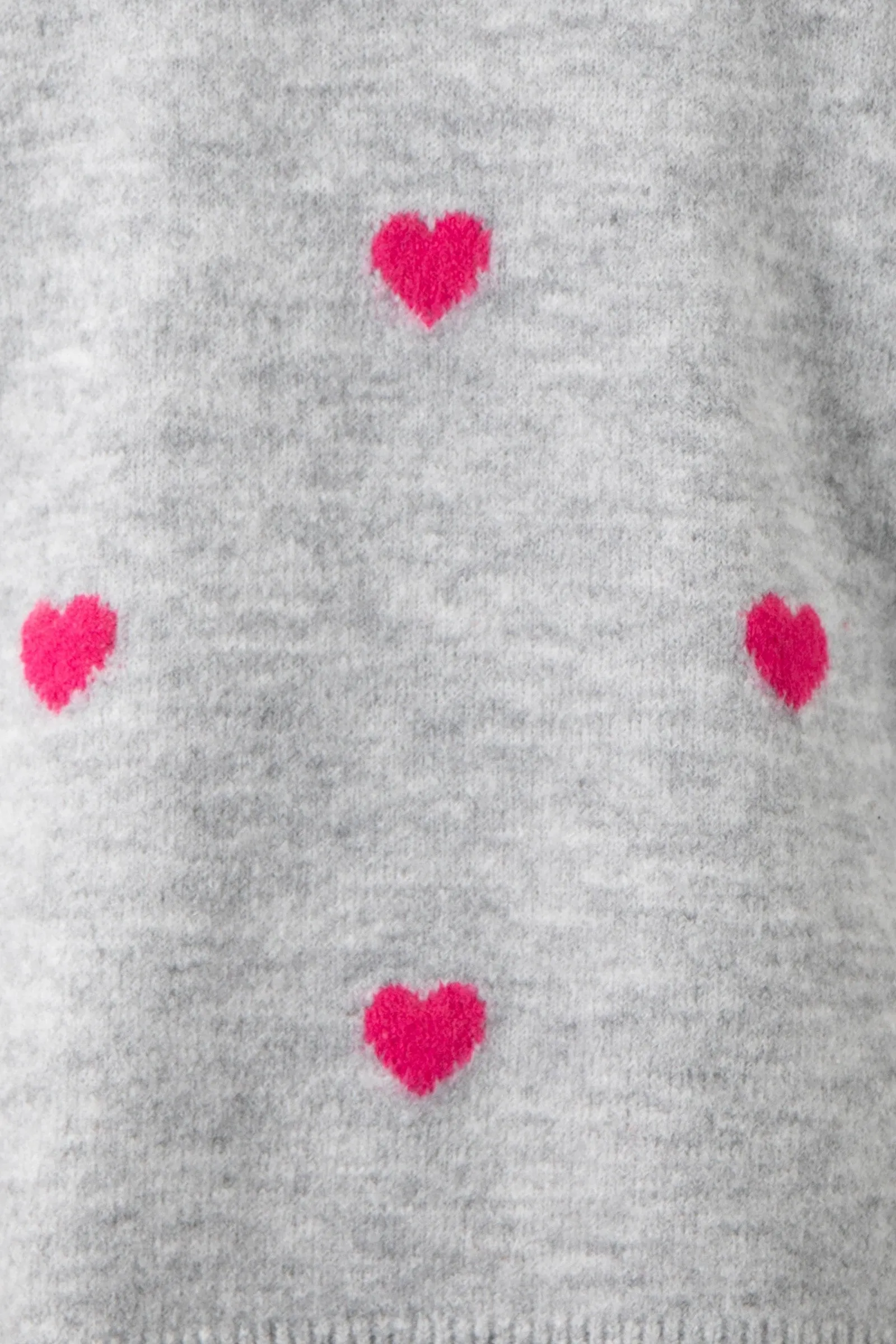 Heart Pattern Soft Fluffy Oversized Sweater Top