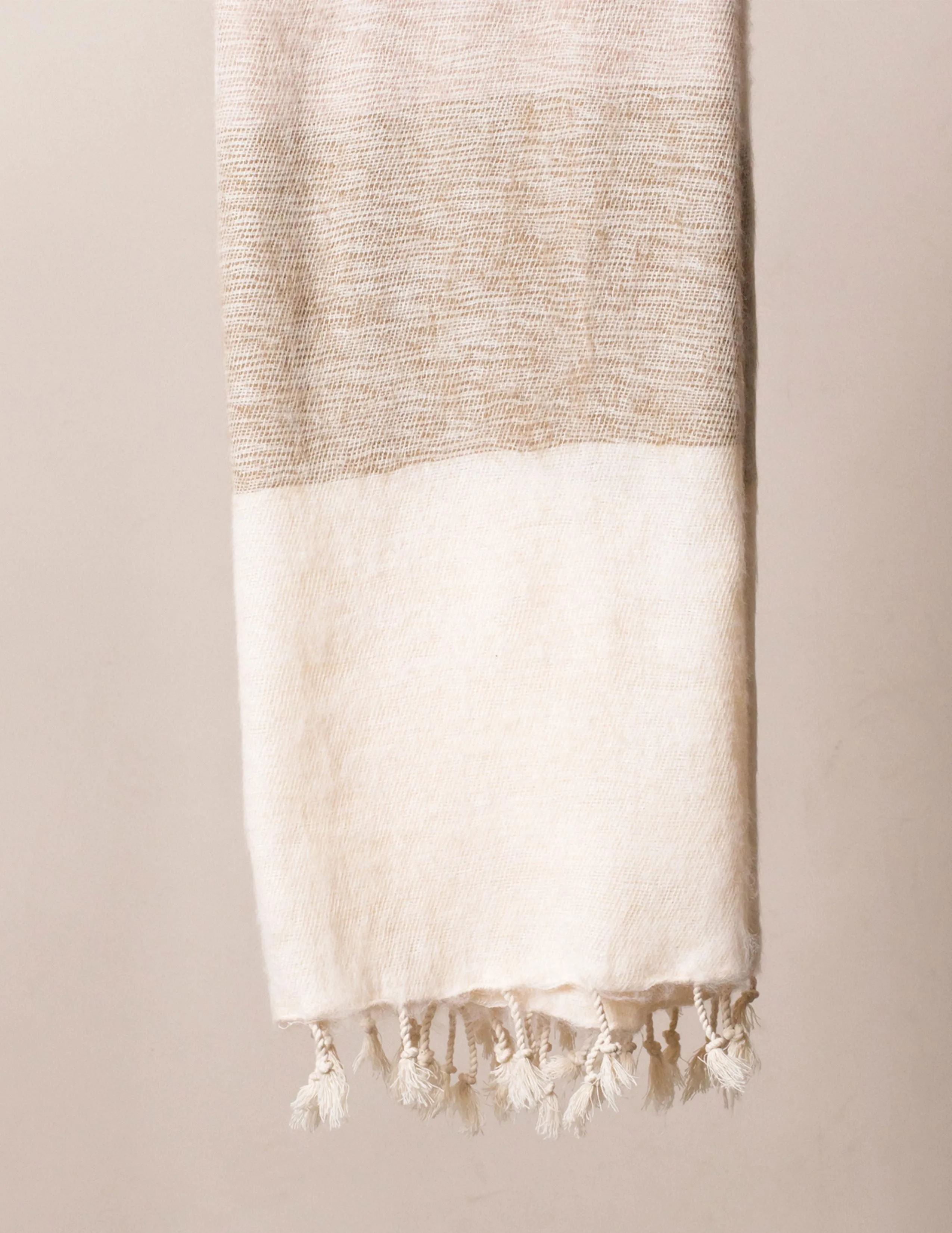 Himalayan Yak Wool Wrap - Cream