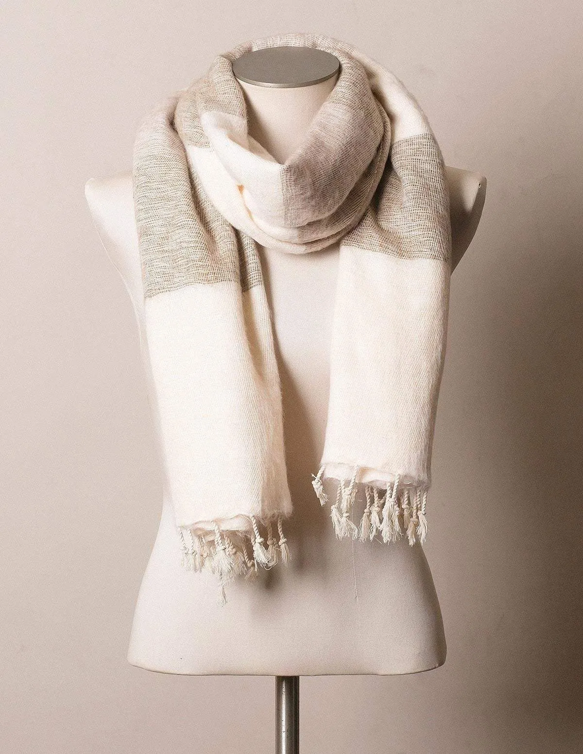 Himalayan Yak Wool Wrap - Cream