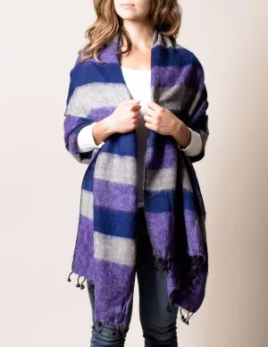 Himalayan Yak Wool Wrap - Purple Haze