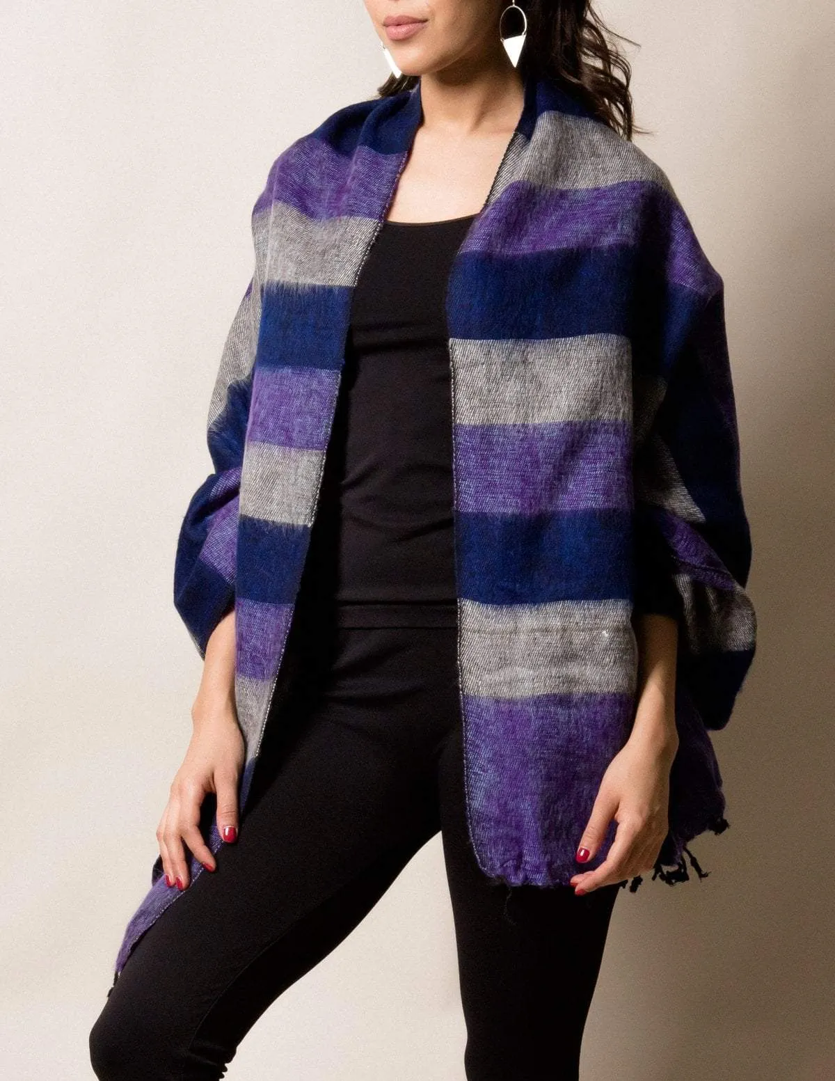 Himalayan Yak Wool Wrap - Purple Haze