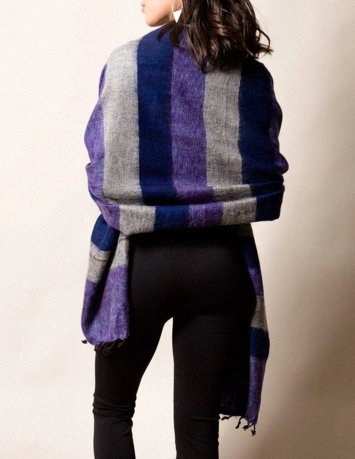 Himalayan Yak Wool Wrap - Purple Haze