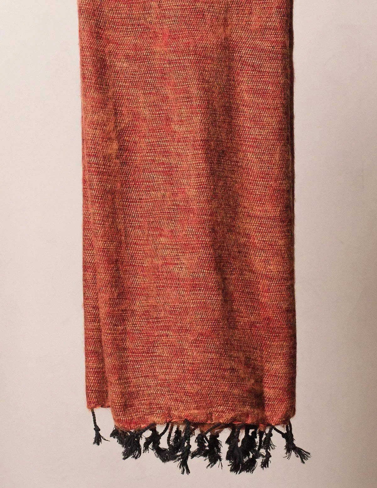 Himalayan Yak Wool Wrap - Rust