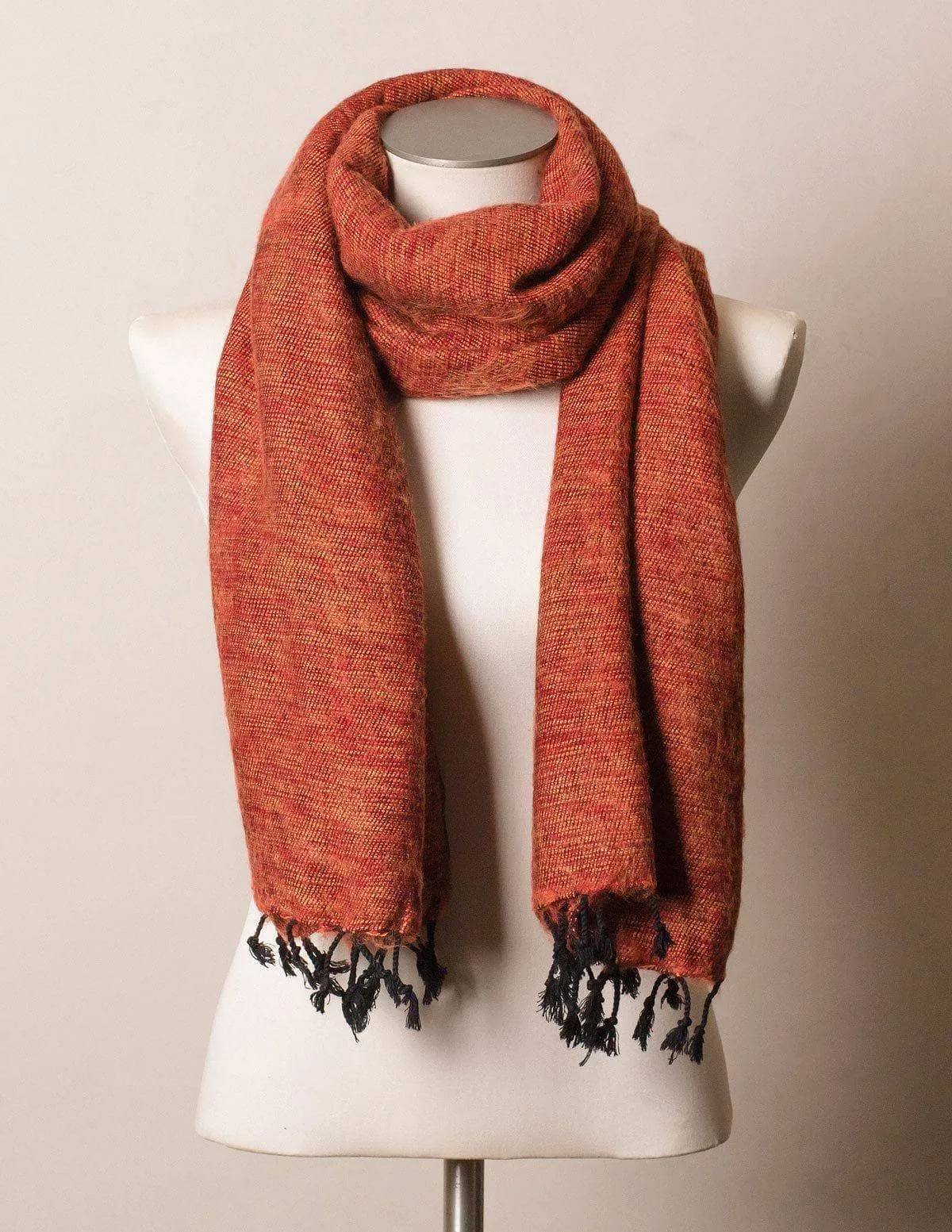 Himalayan Yak Wool Wrap - Rust