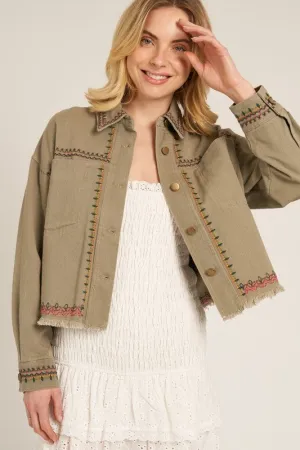 Living The Life Embroidered Jacket