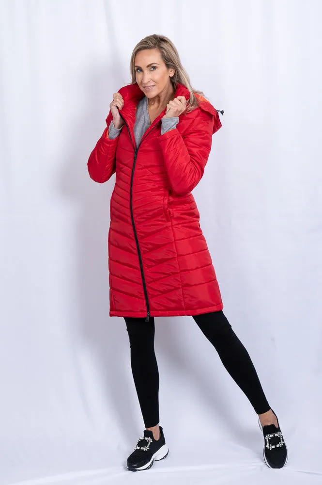 Long flattering puffer jacket | DOLY LONG