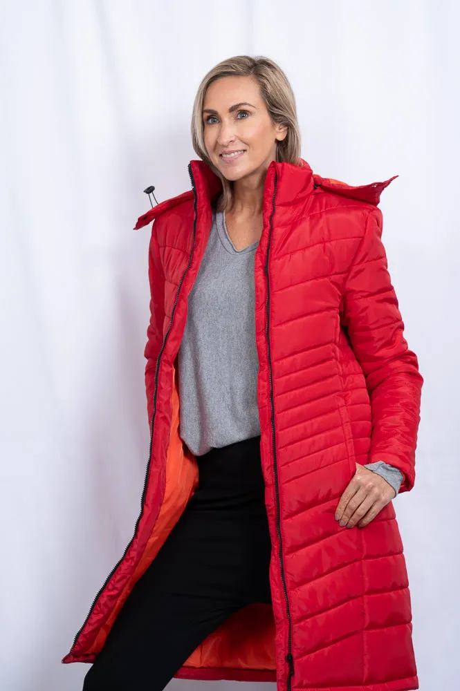 Long flattering puffer jacket | DOLY LONG