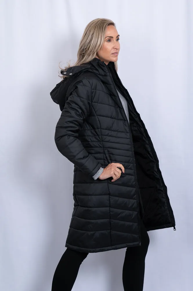 Long flattering puffer jacket | DOLY LONG