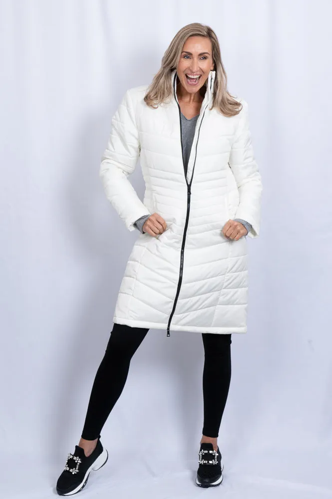 Long flattering puffer jacket | DOLY LONG