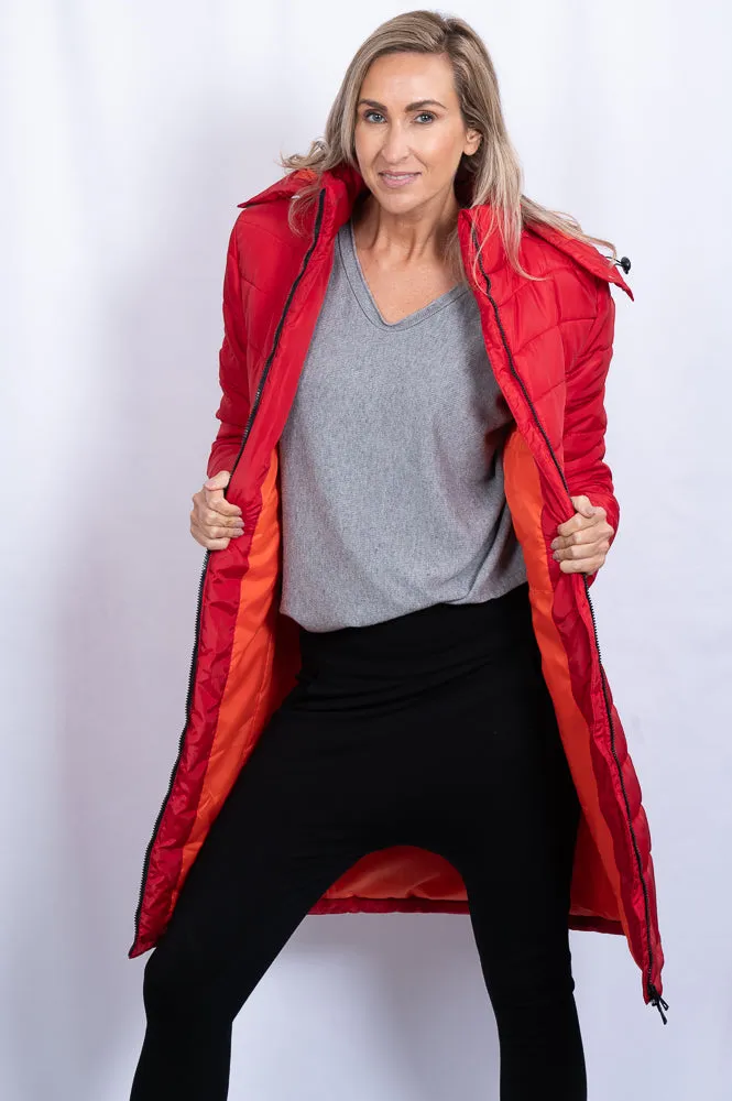 Long flattering puffer jacket | DOLY LONG