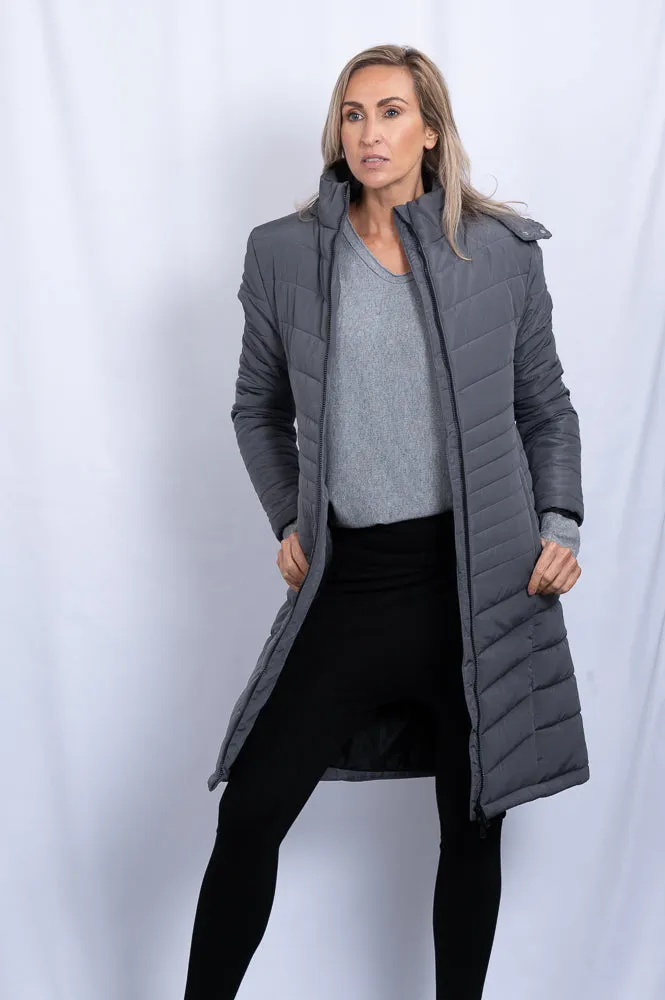 Long flattering puffer jacket | DOLY LONG