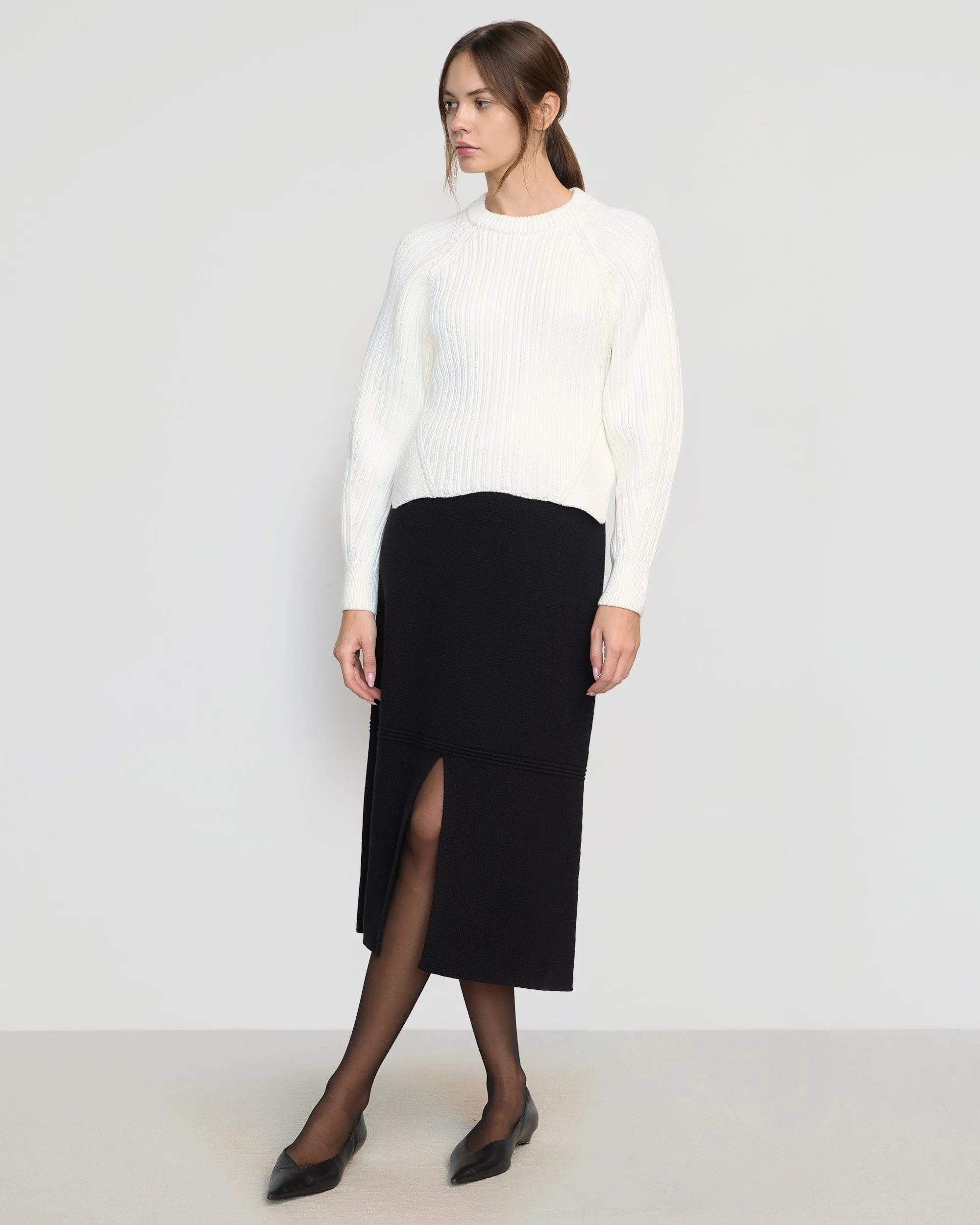 Lora Organic Cotton-Wool Skirt