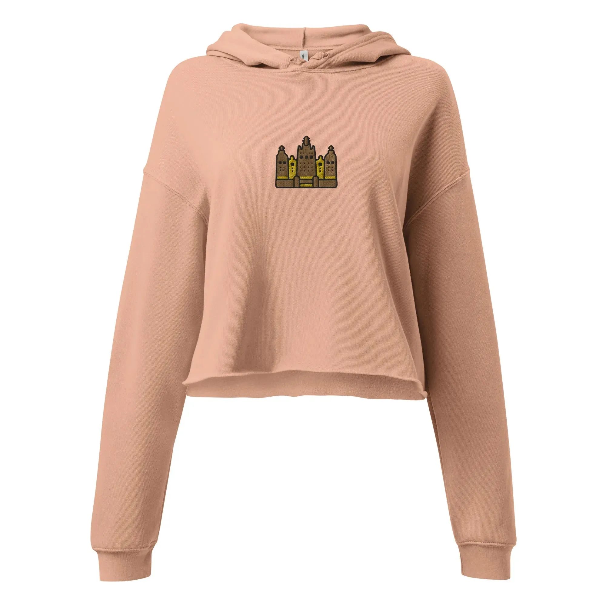 Malian Great Mosque Embroidered Cropped Hoodie