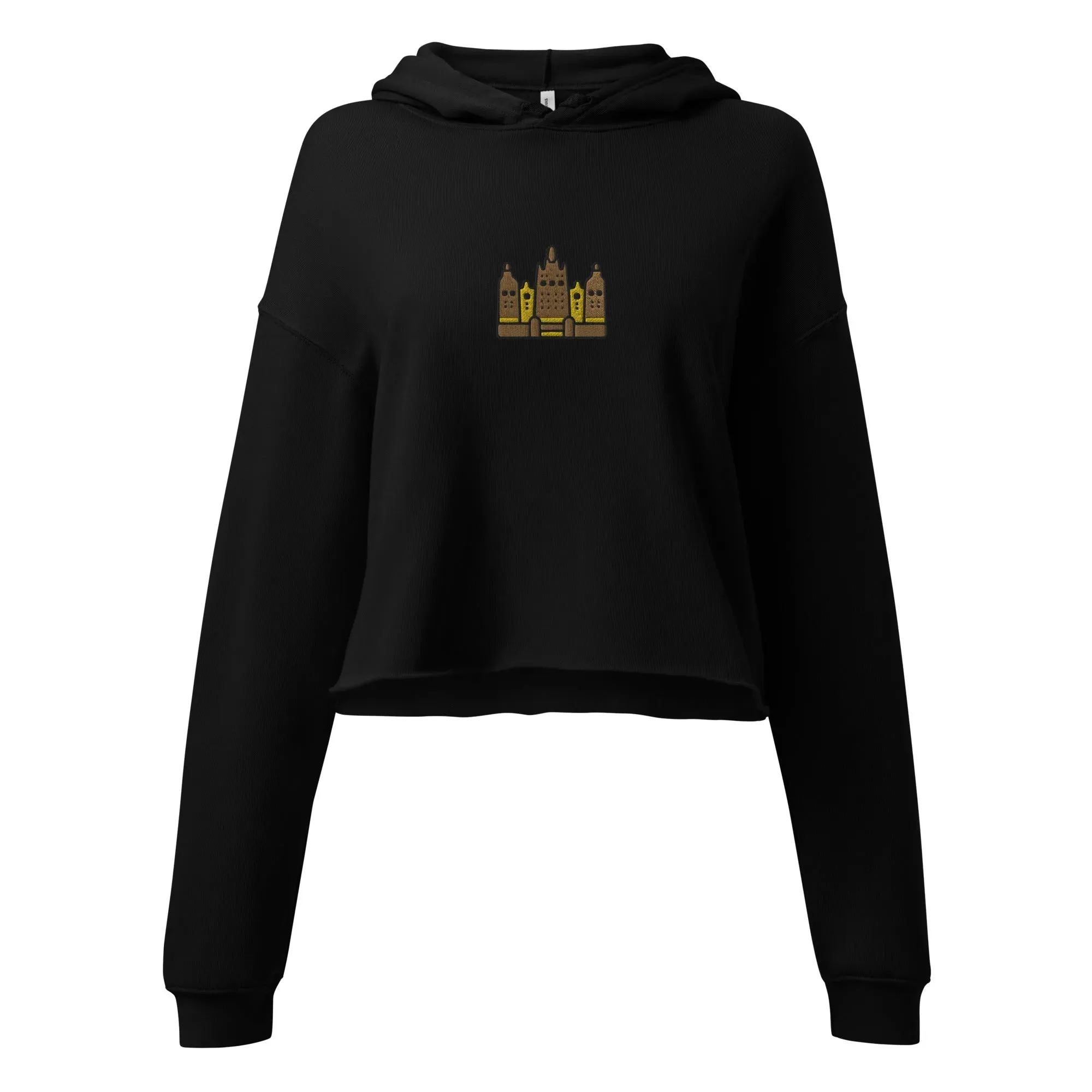 Malian Great Mosque Embroidered Cropped Hoodie