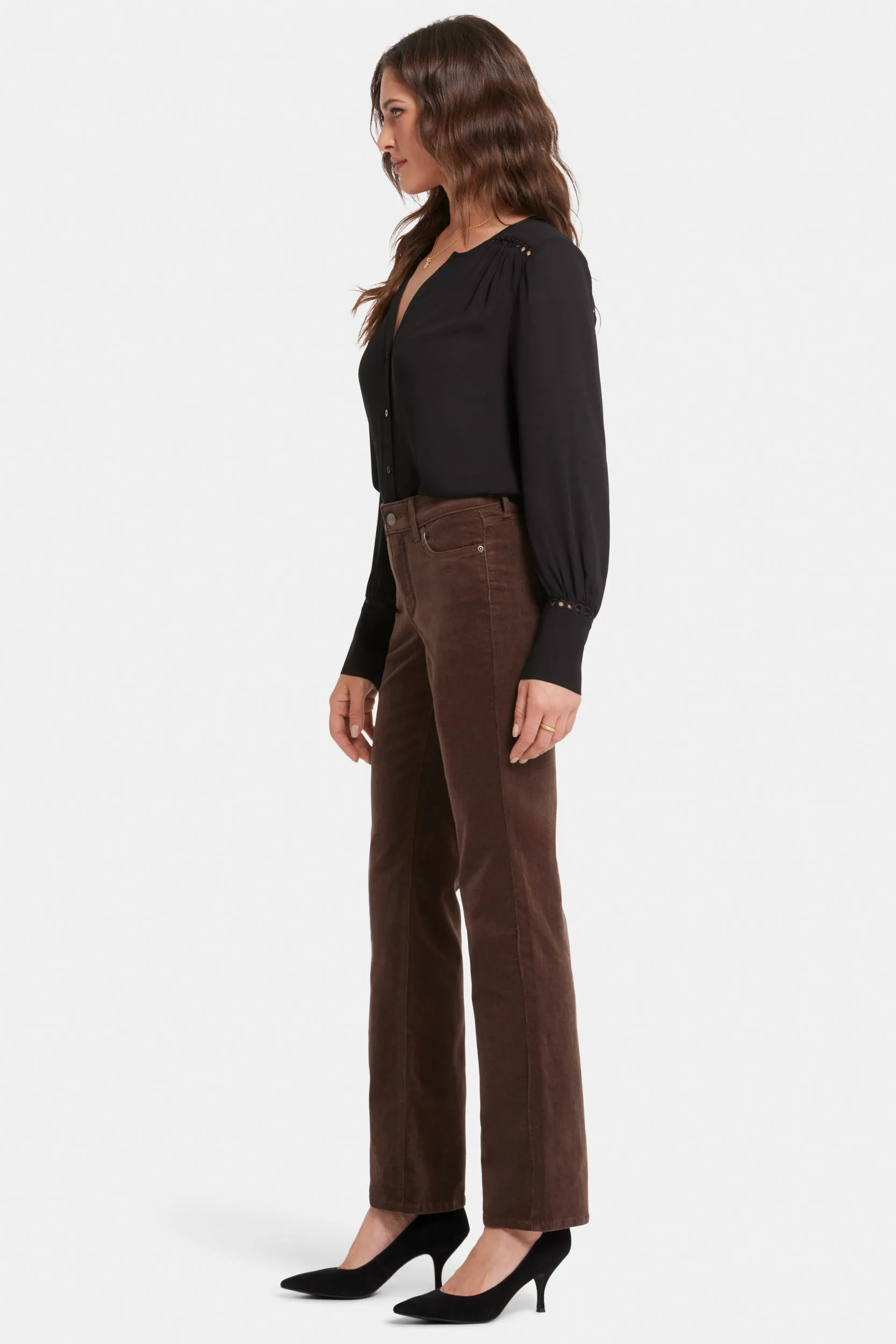 Marilyn Straight Corduroy Trouser Brown | Coffee Bean