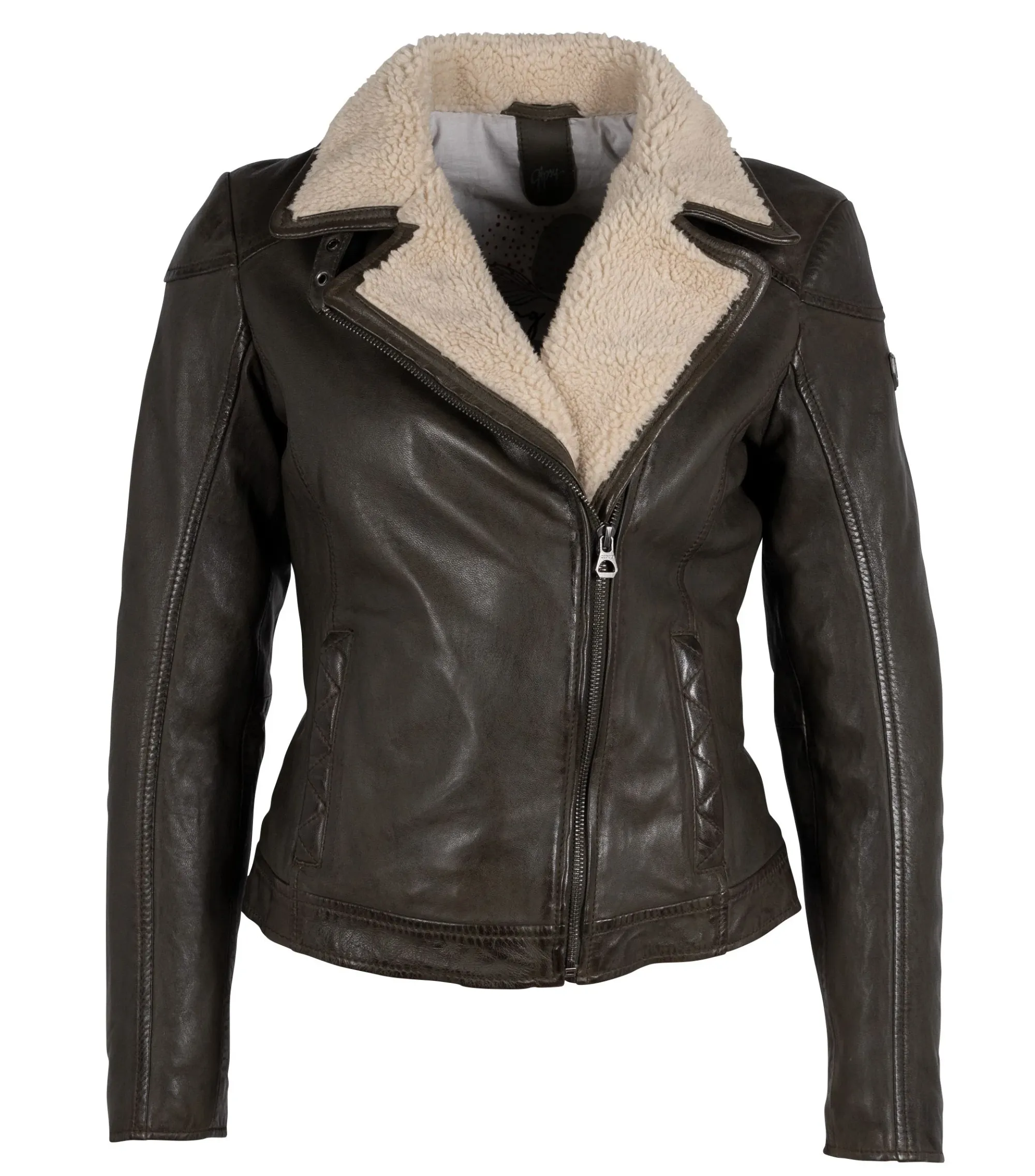 Mauritius - Jenja CF Woman's Leather Jacket - Olive