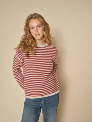 Mos Mosh Khai Stripe Knit-Garnet-165860