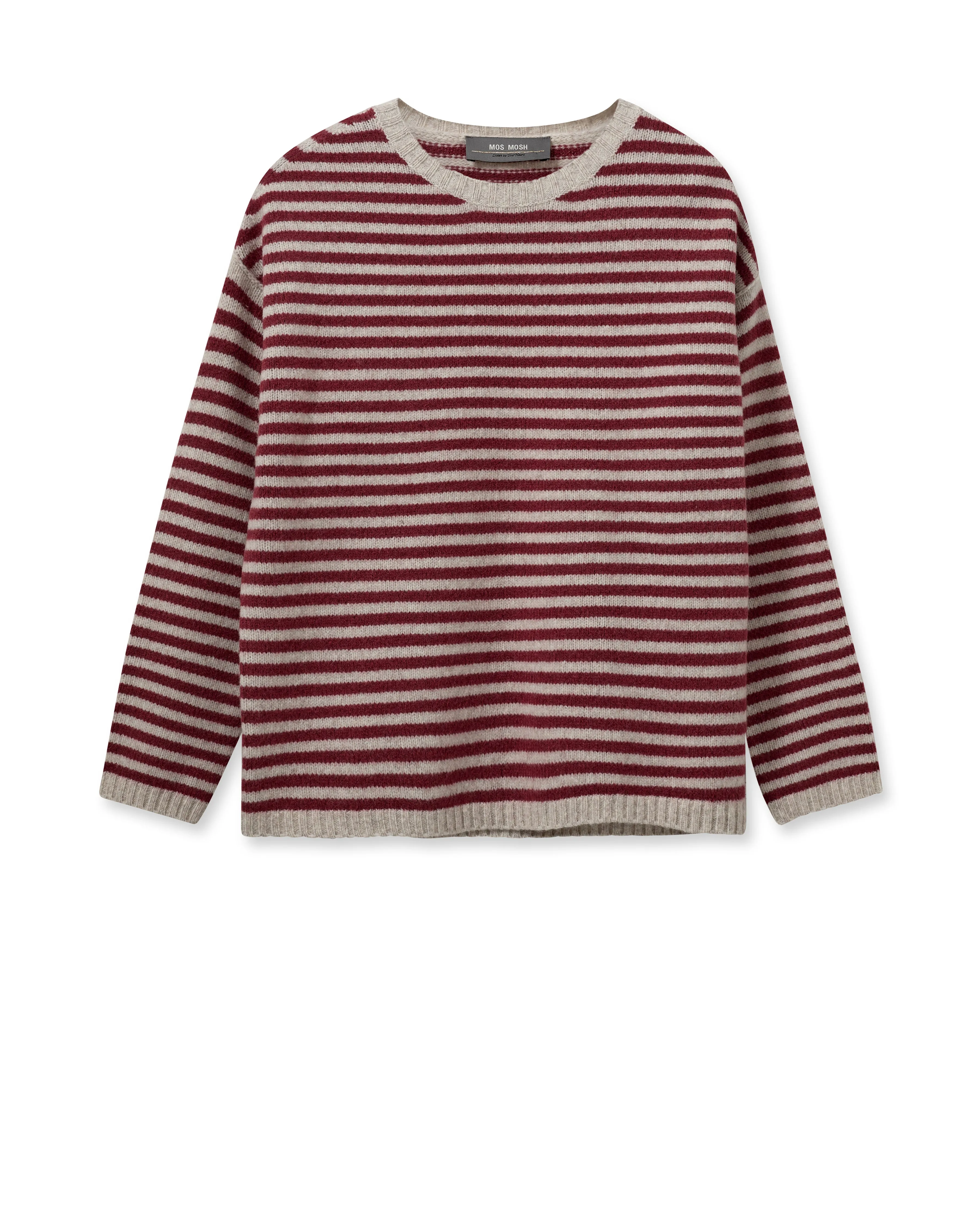 Mos Mosh Khai Stripe Knit-Garnet-165860