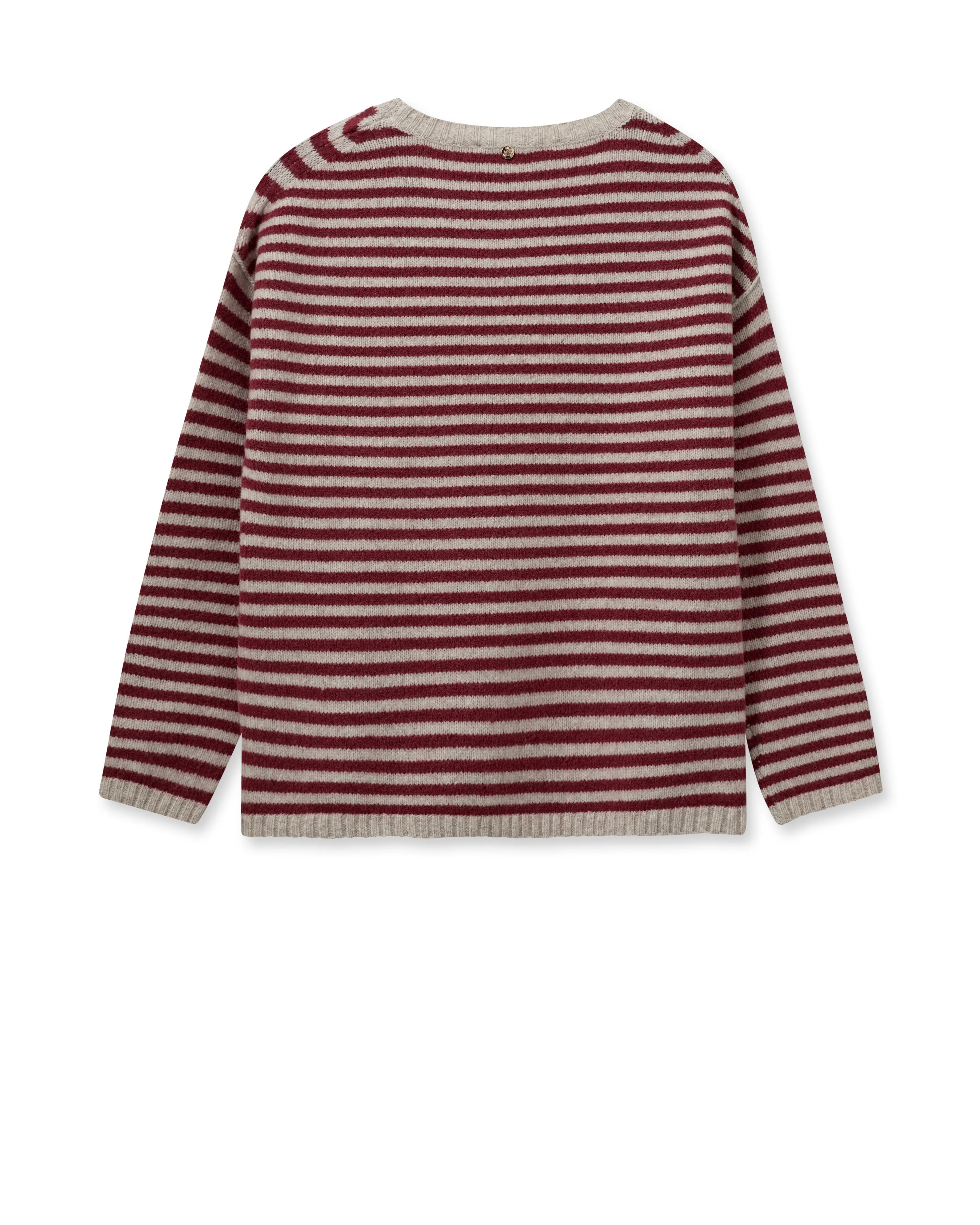 Mos Mosh Khai Stripe Knit-Garnet-165860