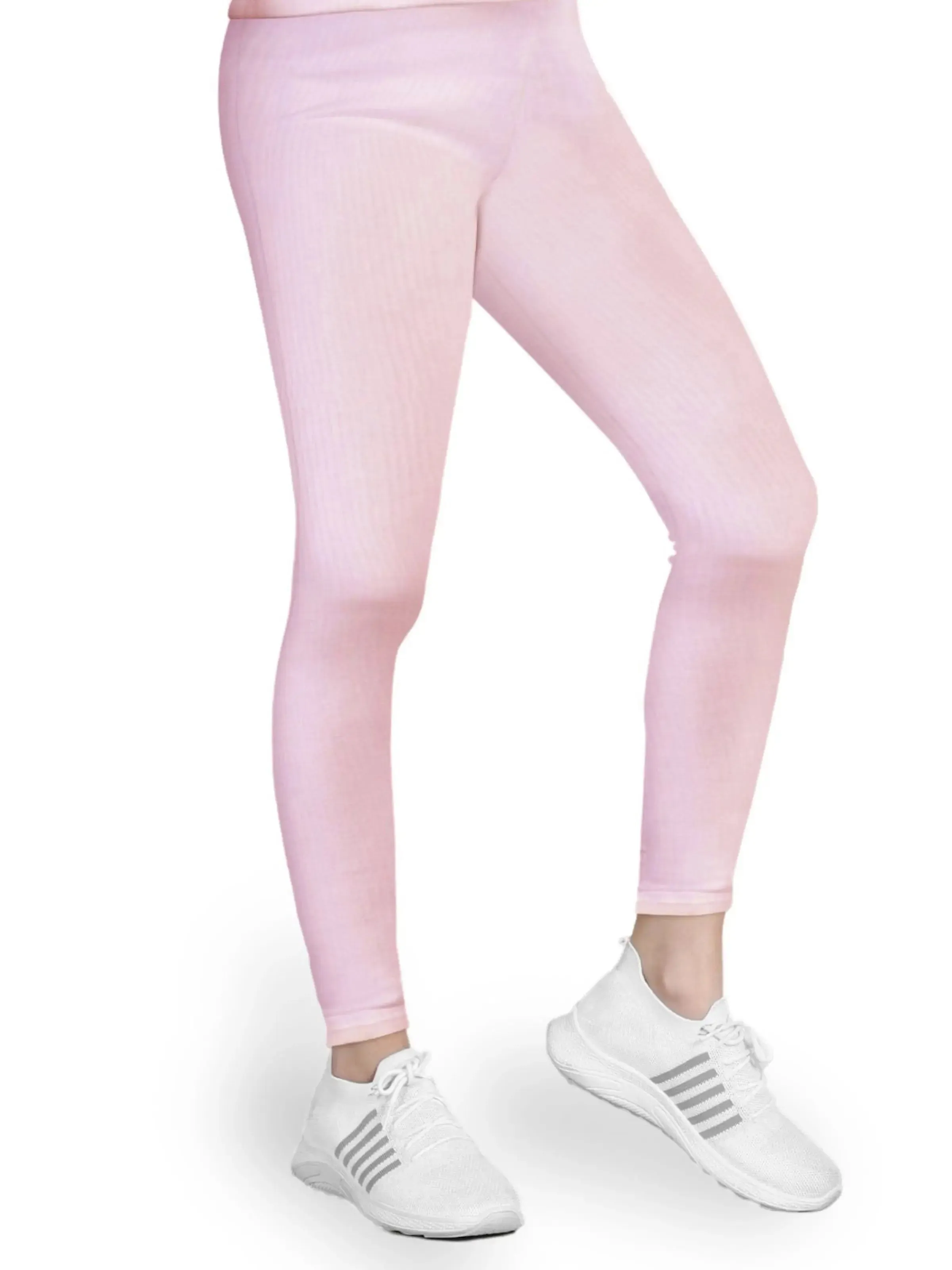 Regular Fit Warm Thermal Leggings | Pink Winterwear For Girls | Set of 1