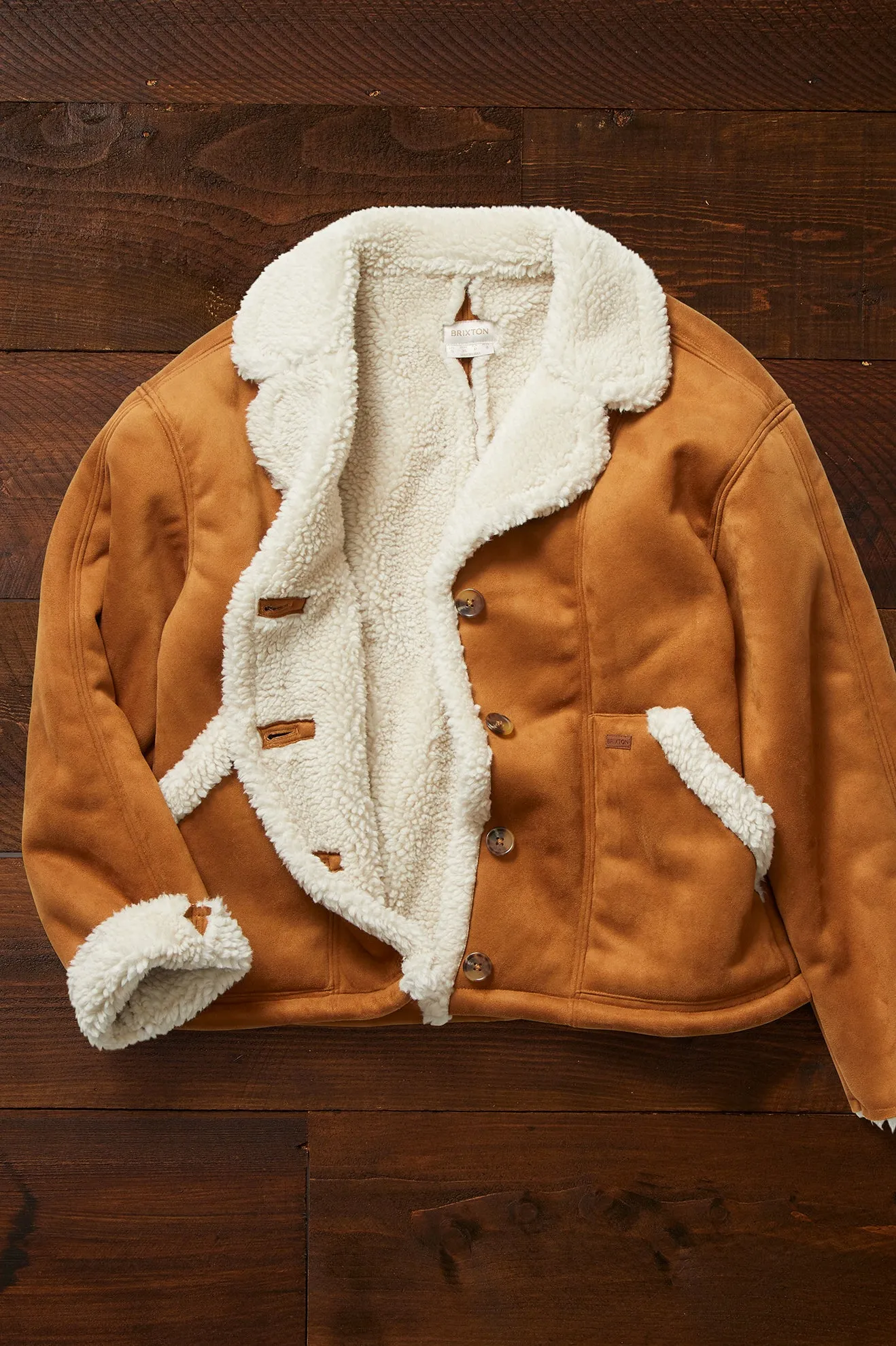 Reserve Women's Vegan Shearling Jacket - Caramel