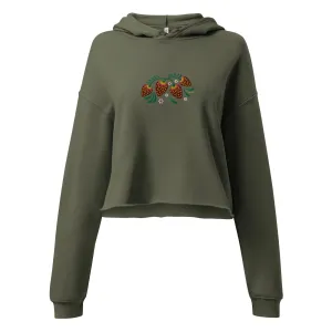 Russian Khokhloma Embroidered Cropped Hoodie