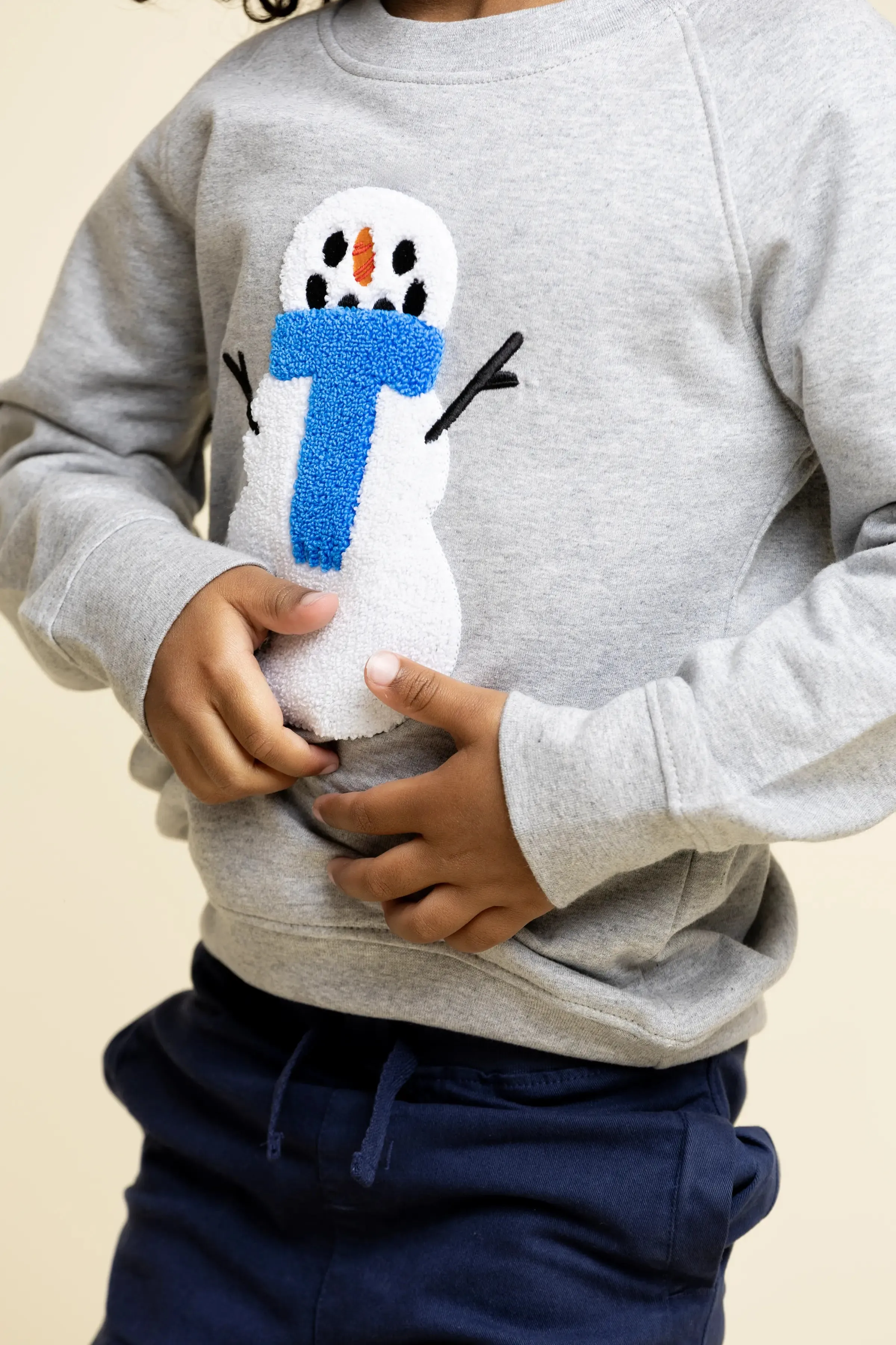 SALE - Embroidered Sweatshirt Corduroy Pant Bundle_Cheery Snowmen