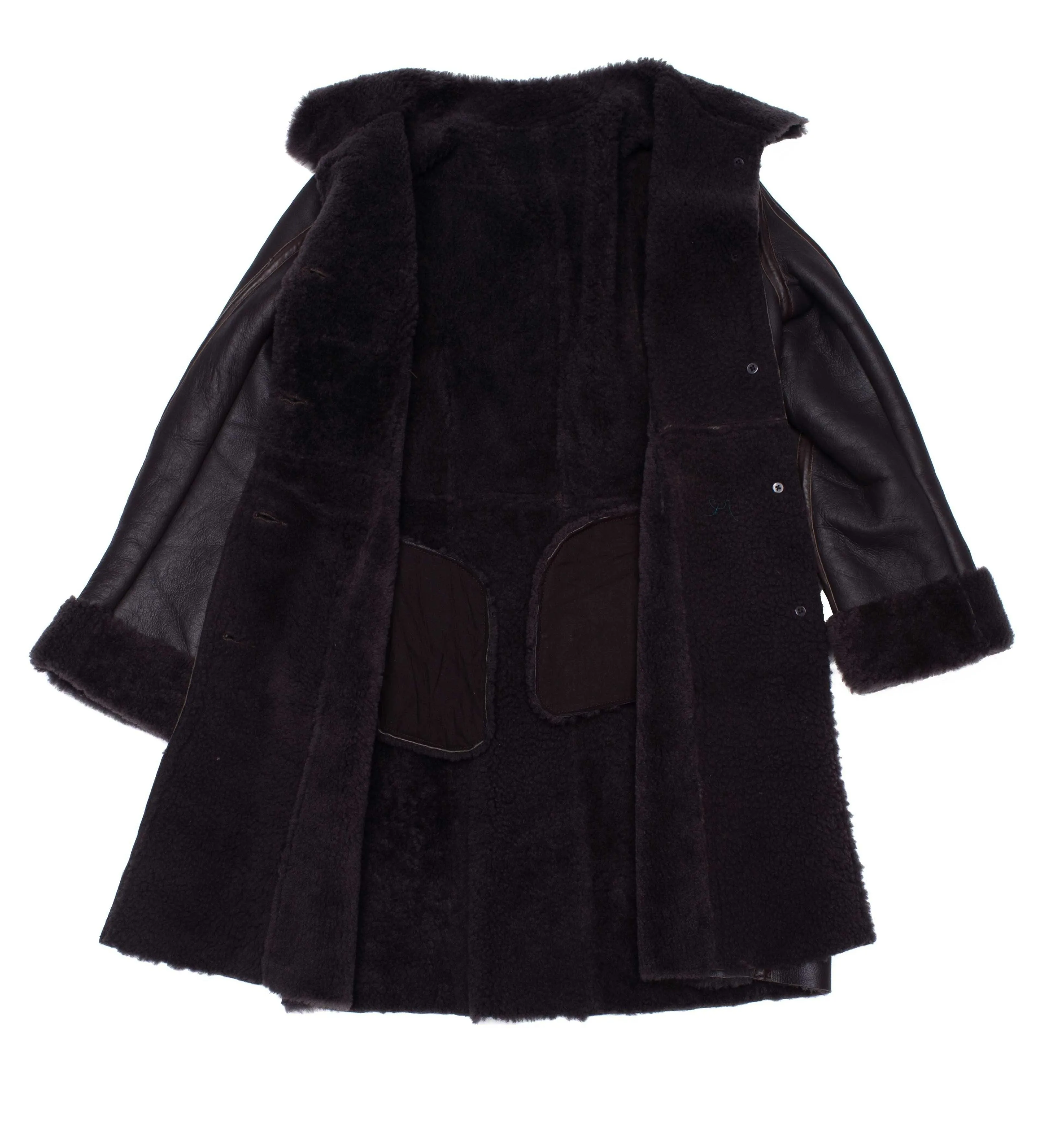 Shaunna's buttoned 3/4 length shearling coat For Women